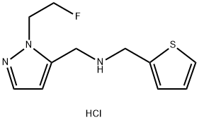 1-[1-(2-fluoroethyl)-1H-pyrazol-5-yl]-N-(2-thienylmethyl)methanamine Structure