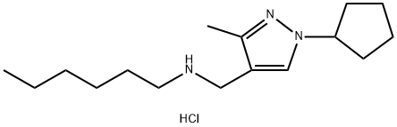 (1-cyclopentyl-3-methyl-1H-pyrazol-4-yl)methyl]hexylamine Structure