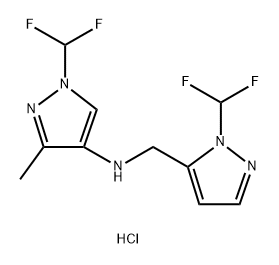 1-(difluoromethyl)-N-{[1-(difluoromethyl)-1H-pyrazol-5-yl]methyl}-3-methyl-1H-pyrazol-4-amine Structure