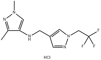 1,3-dimethyl-N-{[1-(2,2,2-trifluoroethyl)-1H-pyrazol-4-yl]methyl}-1H-pyrazol-4-amine Structure