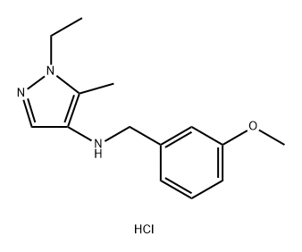 1-ethyl-N-(3-methoxybenzyl)-5-methyl-1H-pyrazol-4-amine Structure