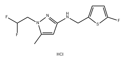 1-(2,2-difluoroethyl)-N-[(5-fluoro-2-thienyl)methyl]-5-methyl-1H-pyrazol-3-amine Structure