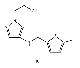 2-(4-{[(5-fluoro-2-thienyl)methyl]amino}-1H-pyrazol-1-yl)ethanol Structure