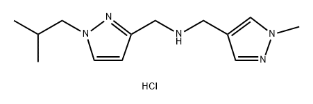 1-(1-isobutyl-1H-pyrazol-3-yl)-N-[(1-methyl-1H-pyrazol-4-yl)methyl]methanamine Structure