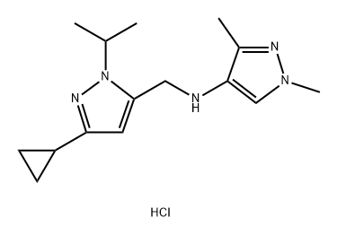 N-[(3-cyclopropyl-1-isopropyl-1H-pyrazol-5-yl)methyl]-1,3-dimethyl-1H-pyrazol-4-amine Structure