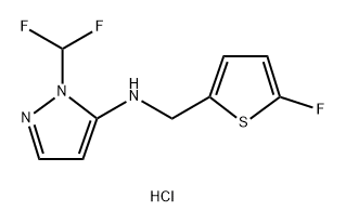 1-(difluoromethyl)-N-[(5-fluoro-2-thienyl)methyl]-1H-pyrazol-5-amine Structure