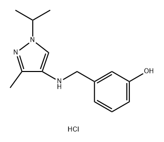 3-{[(1-isopropyl-3-methyl-1H-pyrazol-4-yl)amino]methyl}phenol Structure