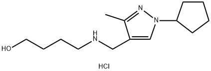 4-{[(1-cyclopentyl-3-methyl-1H-pyrazol-4-yl)methyl]amino}butan-1-ol Structure