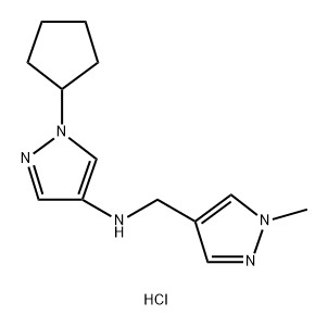 1-cyclopentyl-N-[(1-methyl-1H-pyrazol-4-yl)methyl]-1H-pyrazol-4-amine Structure