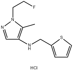 1-(2-fluoroethyl)-5-methyl-N-(2-thienylmethyl)-1H-pyrazol-4-amine Structure