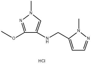 3-methoxy-1-methyl-N-[(1-methyl-1H-pyrazol-5-yl)methyl]-1H-pyrazol-4-amine Structure