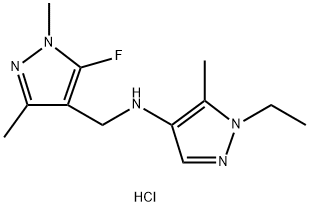 1-ethyl-N-[(5-fluoro-1,3-dimethyl-1H-pyrazol-4-yl)methyl]-5-methyl-1H-pyrazol-4-amine Structure