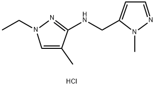 1-ethyl-4-methyl-N-[(1-methyl-1H-pyrazol-5-yl)methyl]-1H-pyrazol-3-amine Structure