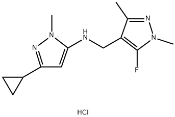 3-cyclopropyl-N-[(5-fluoro-1,3-dimethyl-1H-pyrazol-4-yl)methyl]-1-methyl-1H-pyrazol-5-amine Structure