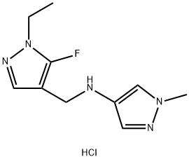 N-[(1-ethyl-5-fluoro-1H-pyrazol-4-yl)methyl]-1-methyl-1H-pyrazol-4-amine Structure