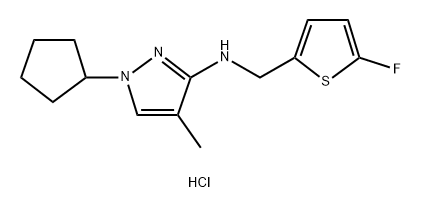 1-cyclopentyl-N-[(5-fluoro-2-thienyl)methyl]-4-methyl-1H-pyrazol-3-amine Structure