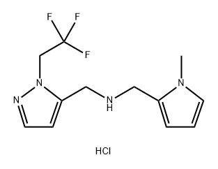 1-(1-methyl-1H-pyrrol-2-yl)-N-{[1-(2,2,2-trifluoroethyl)-1H-pyrazol-5-yl]methyl}methanamine Structure