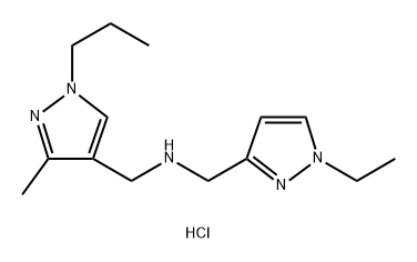 1-(1-ethyl-1H-pyrazol-3-yl)-N-[(3-methyl-1-propyl-1H-pyrazol-4-yl)methyl]methanamine Structure