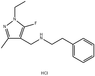 (1-ethyl-5-fluoro-3-methyl-1H-pyrazol-4-yl)methyl](2-phenylethyl)amine Structure