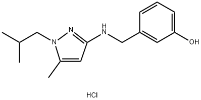 3-{[(1-isobutyl-5-methyl-1H-pyrazol-3-yl)amino]methyl}phenol Structure