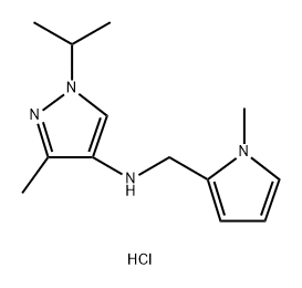 1-isopropyl-3-methyl-N-[(1-methyl-1H-pyrrol-2-yl)methyl]-1H-pyrazol-4-amine Structure