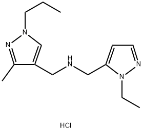 1-(1-ethyl-1H-pyrazol-5-yl)-N-[(3-methyl-1-propyl-1H-pyrazol-4-yl)methyl]methanamine Structure