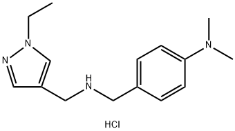 4-({[(1-ethyl-1H-pyrazol-4-yl)methyl]amino}methyl)-N,N-dimethylaniline Structure