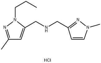 1-(3-methyl-1-propyl-1H-pyrazol-5-yl)-N-[(1-methyl-1H-pyrazol-3-yl)methyl]methanamine Structure