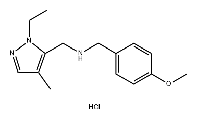 1-(1-ethyl-4-methyl-1H-pyrazol-5-yl)-N-(4-methoxybenzyl)methanamine Structure