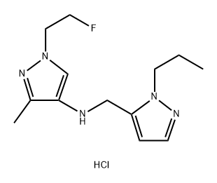 1-(2-fluoroethyl)-3-methyl-N-[(1-propyl-1H-pyrazol-5-yl)methyl]-1H-pyrazol-4-amine Structure