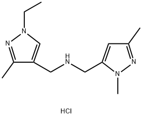 1-(1,3-dimethyl-1H-pyrazol-5-yl)-N-[(1-ethyl-3-methyl-1H-pyrazol-4-yl)methyl]methanamine Structure