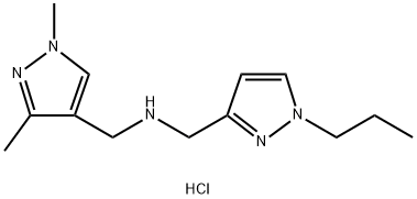 1-(1,3-dimethyl-1H-pyrazol-4-yl)-N-[(1-propyl-1H-pyrazol-3-yl)methyl]methanamine Structure