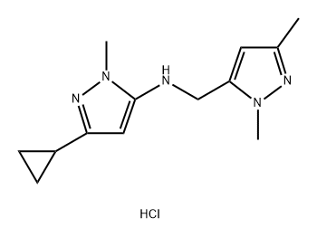 3-cyclopropyl-N-[(1,3-dimethyl-1H-pyrazol-5-yl)methyl]-1-methyl-1H-pyrazol-5-amine Structure