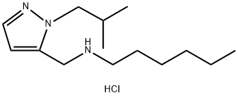 hexyl[(1-isobutyl-1H-pyrazol-5-yl)methyl]amine Structure