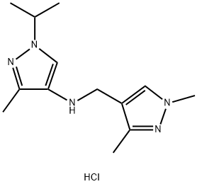 N-[(1,3-dimethyl-1H-pyrazol-4-yl)methyl]-1-isopropyl-3-methyl-1H-pyrazol-4-amine Structure