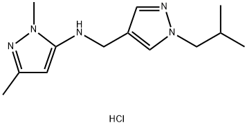 N-[(1-isobutyl-1H-pyrazol-4-yl)methyl]-1,3-dimethyl-1H-pyrazol-5-amine Structure