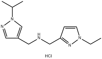 1-(1-ethyl-1H-pyrazol-3-yl)-N-[(1-isopropyl-1H-pyrazol-4-yl)methyl]methanamine Structure