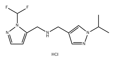 1-[1-(difluoromethyl)-1H-pyrazol-5-yl]-N-[(1-isopropyl-1H-pyrazol-4-yl)methyl]methanamine Structure