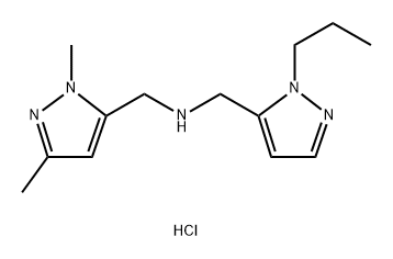 1-(1,3-dimethyl-1H-pyrazol-5-yl)-N-[(1-propyl-1H-pyrazol-5-yl)methyl]methanamine Structure