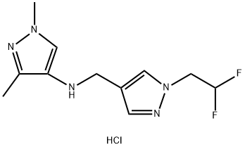 N-{[1-(2,2-difluoroethyl)-1H-pyrazol-4-yl]methyl}-1,3-dimethyl-1H-pyrazol-4-amine Structure