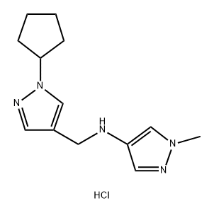 N-[(1-cyclopentyl-1H-pyrazol-4-yl)methyl]-1-methyl-1H-pyrazol-4-amine Structure