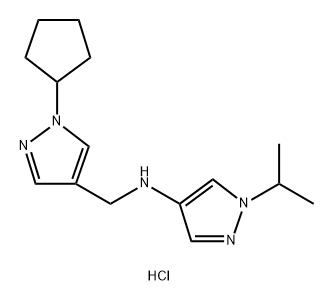 N-[(1-cyclopentyl-1H-pyrazol-4-yl)methyl]-1-isopropyl-1H-pyrazol-4-amine Structure