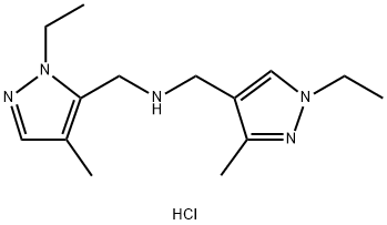 1-(1-ethyl-3-methyl-1H-pyrazol-4-yl)-N-[(1-ethyl-4-methyl-1H-pyrazol-5-yl)methyl]methanamine Structure