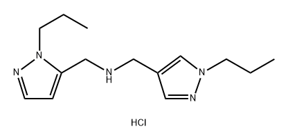 1-(1-propyl-1H-pyrazol-4-yl)-N-[(1-propyl-1H-pyrazol-5-yl)methyl]methanamine Structure