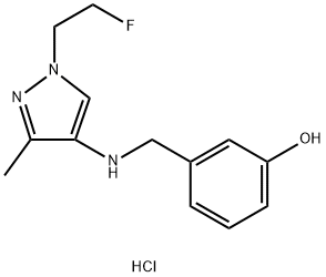 3-({[1-(2-fluoroethyl)-3-methyl-1H-pyrazol-4-yl]amino}methyl)phenol Structure