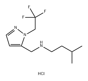 3-methyl-N-{[1-(2,2,2-trifluoroethyl)-1H-pyrazol-5-yl]methyl}butan-1-amine 구조식 이미지