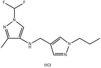 1-(difluoromethyl)-3-methyl-N-[(1-propyl-1H-pyrazol-4-yl)methyl]-1H-pyrazol-4-amine Structure