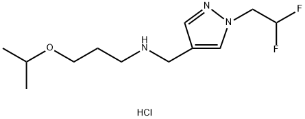 {[1-(2,2-difluoroethyl)-1H-pyrazol-4-yl]methyl}(3-isopropoxypropyl)amine Structure