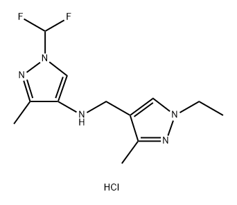 1-(difluoromethyl)-N-[(1-ethyl-3-methyl-1H-pyrazol-4-yl)methyl]-3-methyl-1H-pyrazol-4-amine Structure