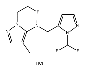 N-{[1-(difluoromethyl)-1H-pyrazol-5-yl]methyl}-1-(2-fluoroethyl)-4-methyl-1H-pyrazol-5-amine Structure